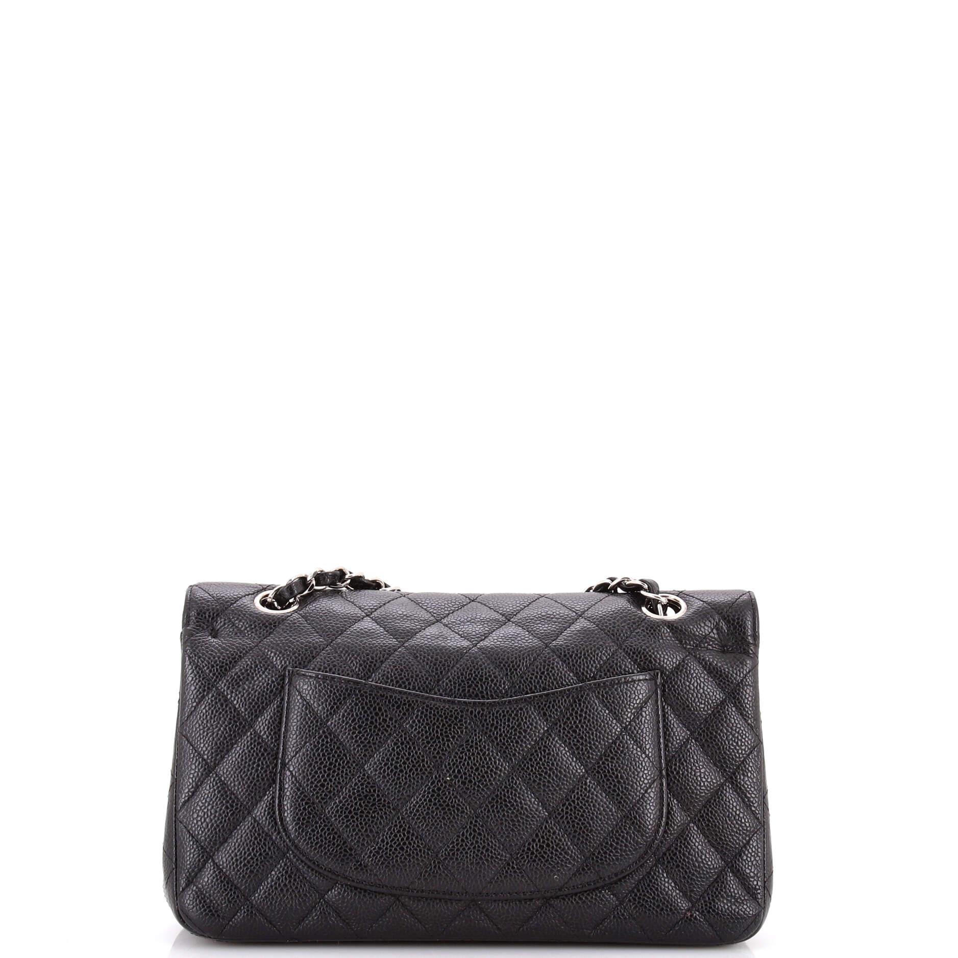 Vintage Classic Double Flap Bag Quilted Caviar Medium