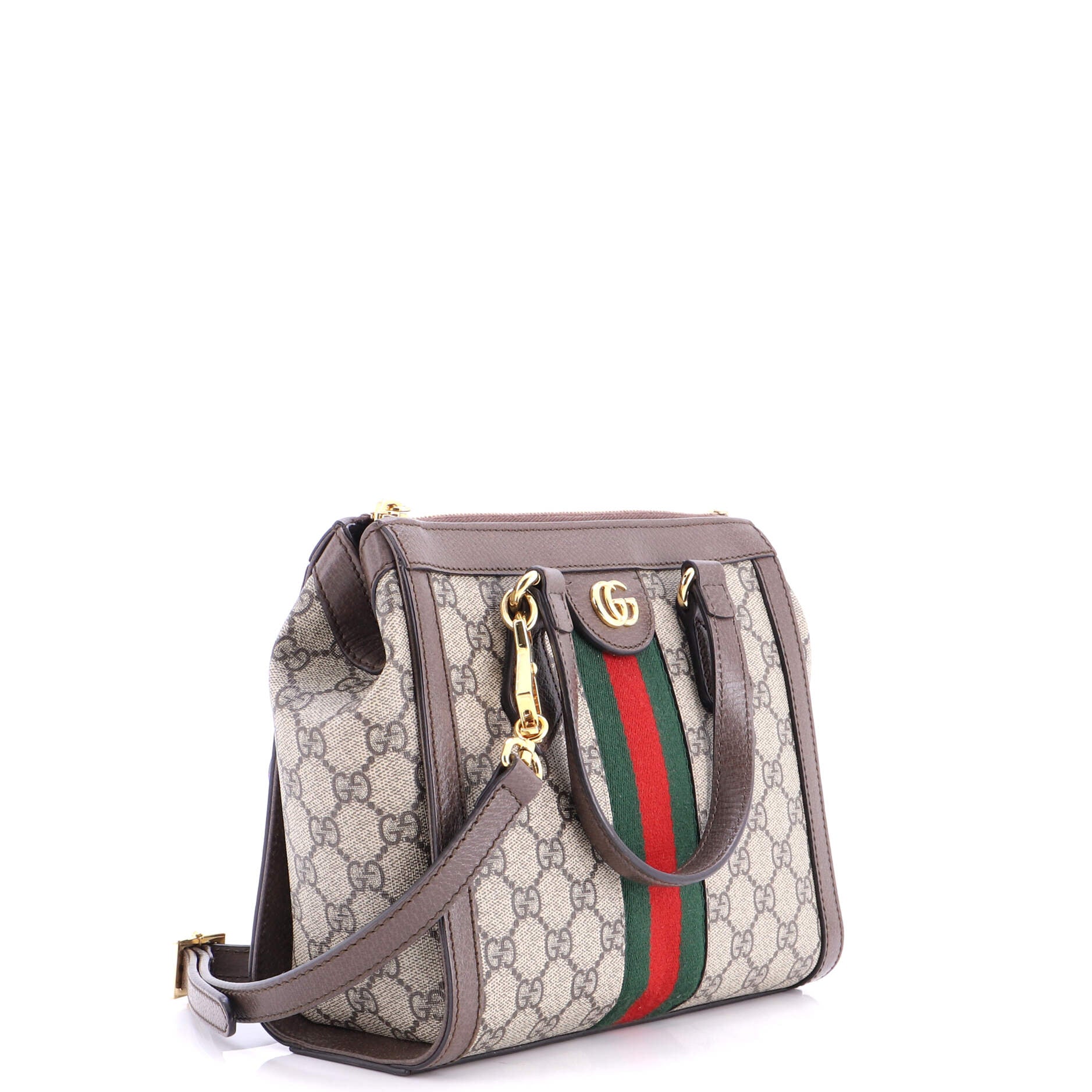 Ophidia Top Handle Tote GG Coated Canvas Small