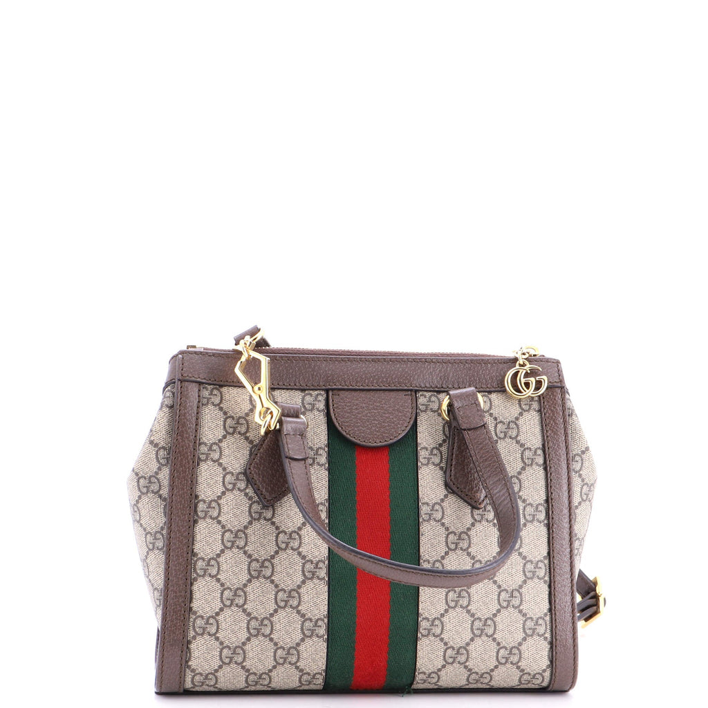 Ophidia Top Handle Tote GG Coated Canvas Small