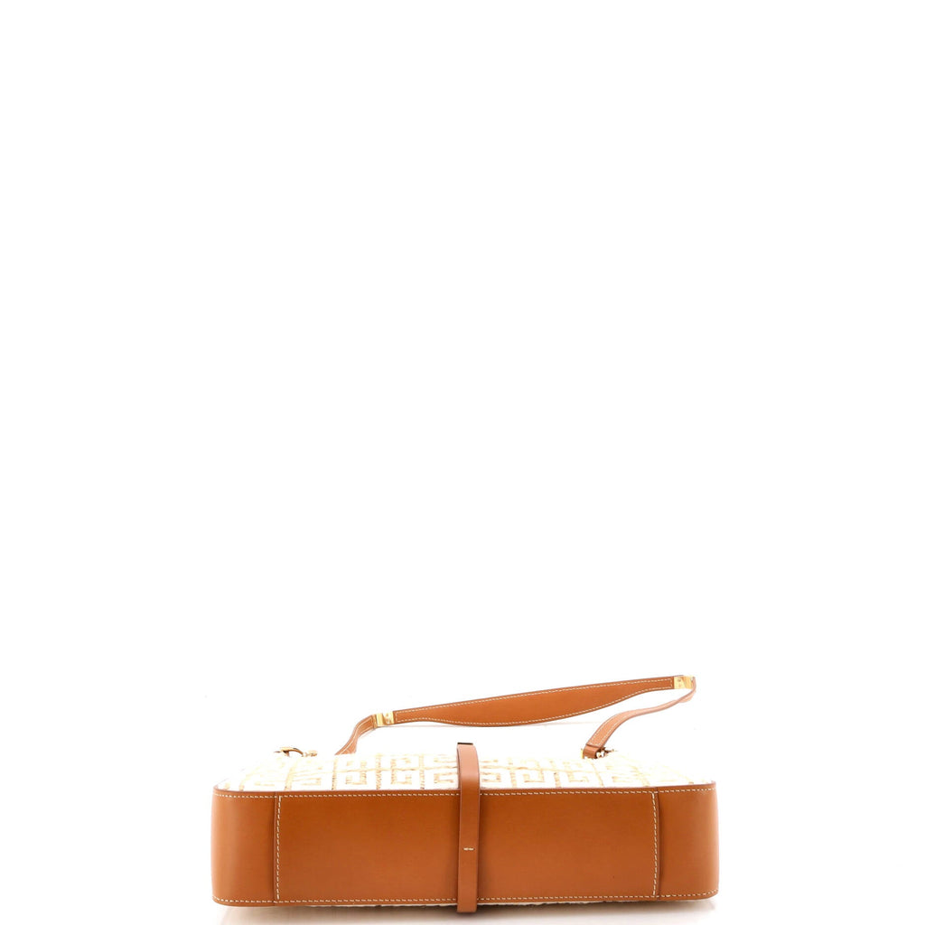 Cut Out Shoulder Bag 4G Raffia Small