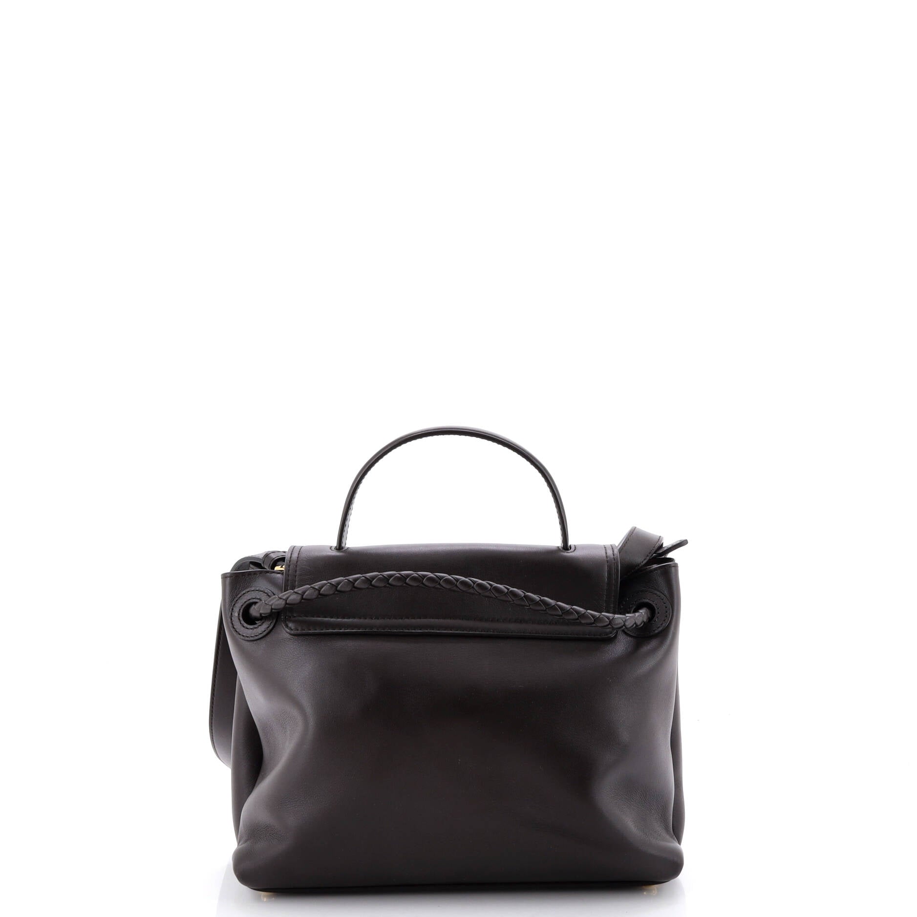 Ciao Ciao Top Handle Bag Leather with Intrecciato Detail Small