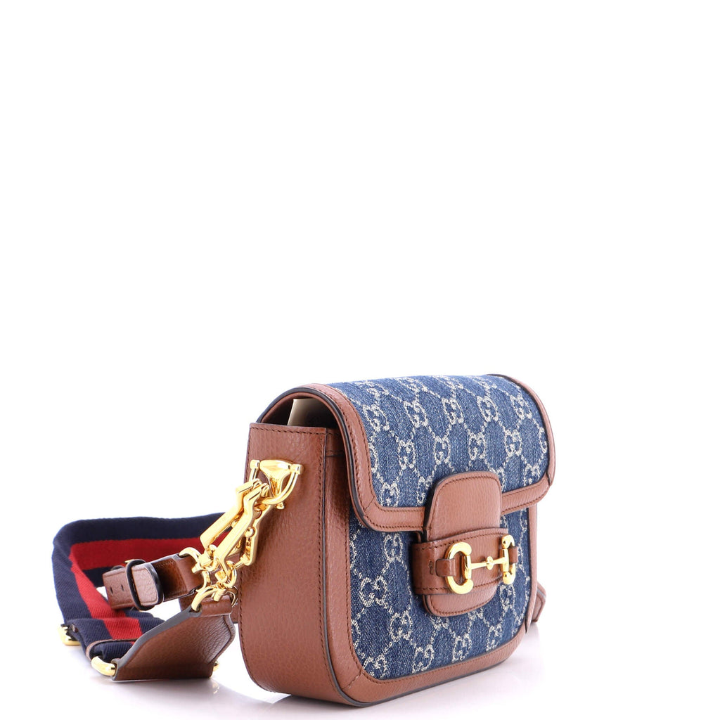 Horsebit 1955 Shoulder Bag GG Denim Mini
