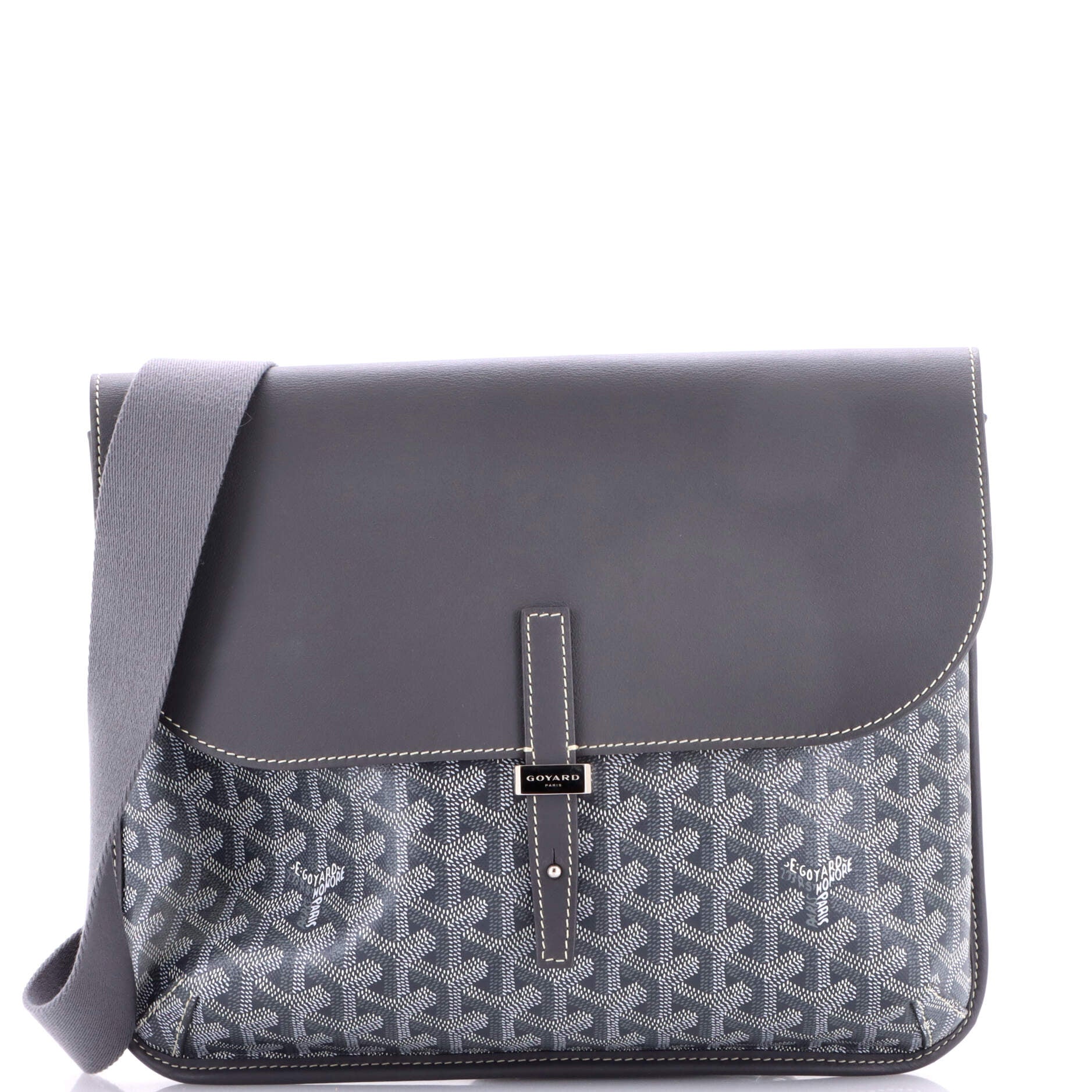 Coursier Messenger Bag Coated Canvas and Leather