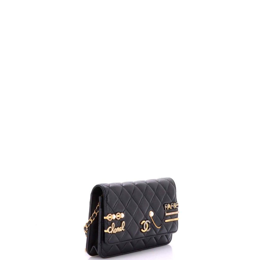 Coco Clips Wallet on Chain Embellished Quilted Lambskin