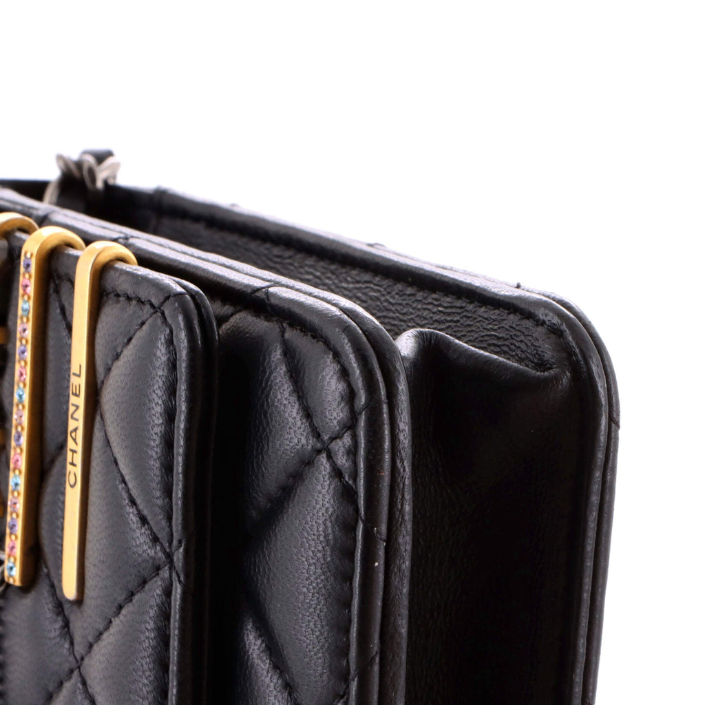 Coco Clips Wallet on Chain Embellished Quilted Lambskin