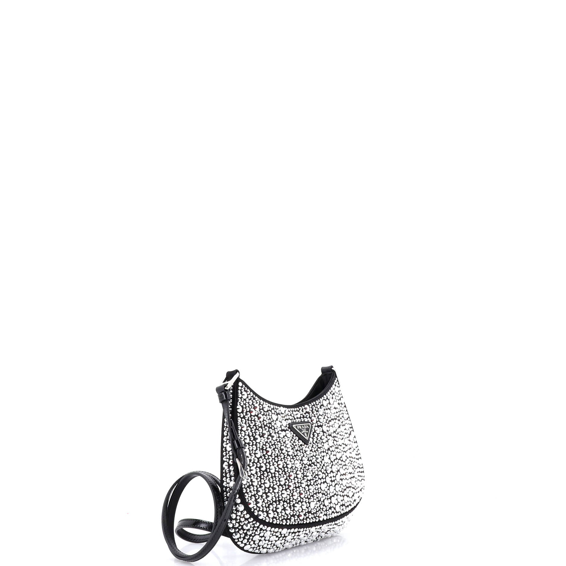 Cleo Shoulder Bag Crystal Embellished Satin Small