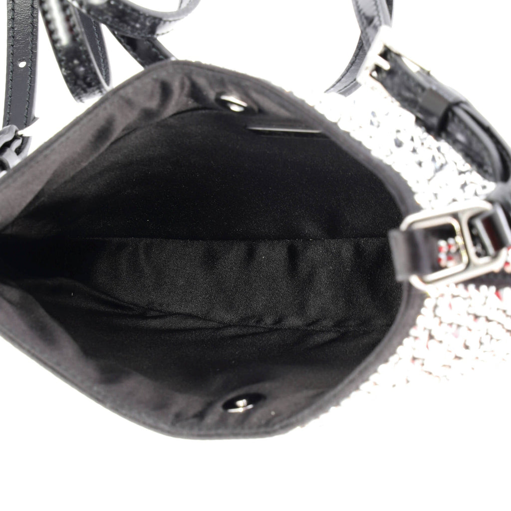 Cleo Shoulder Bag Crystal Embellished Satin Small