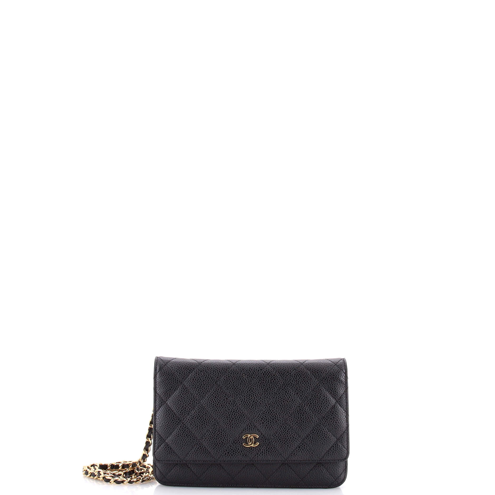 Wallet on Chain Quilted Caviar