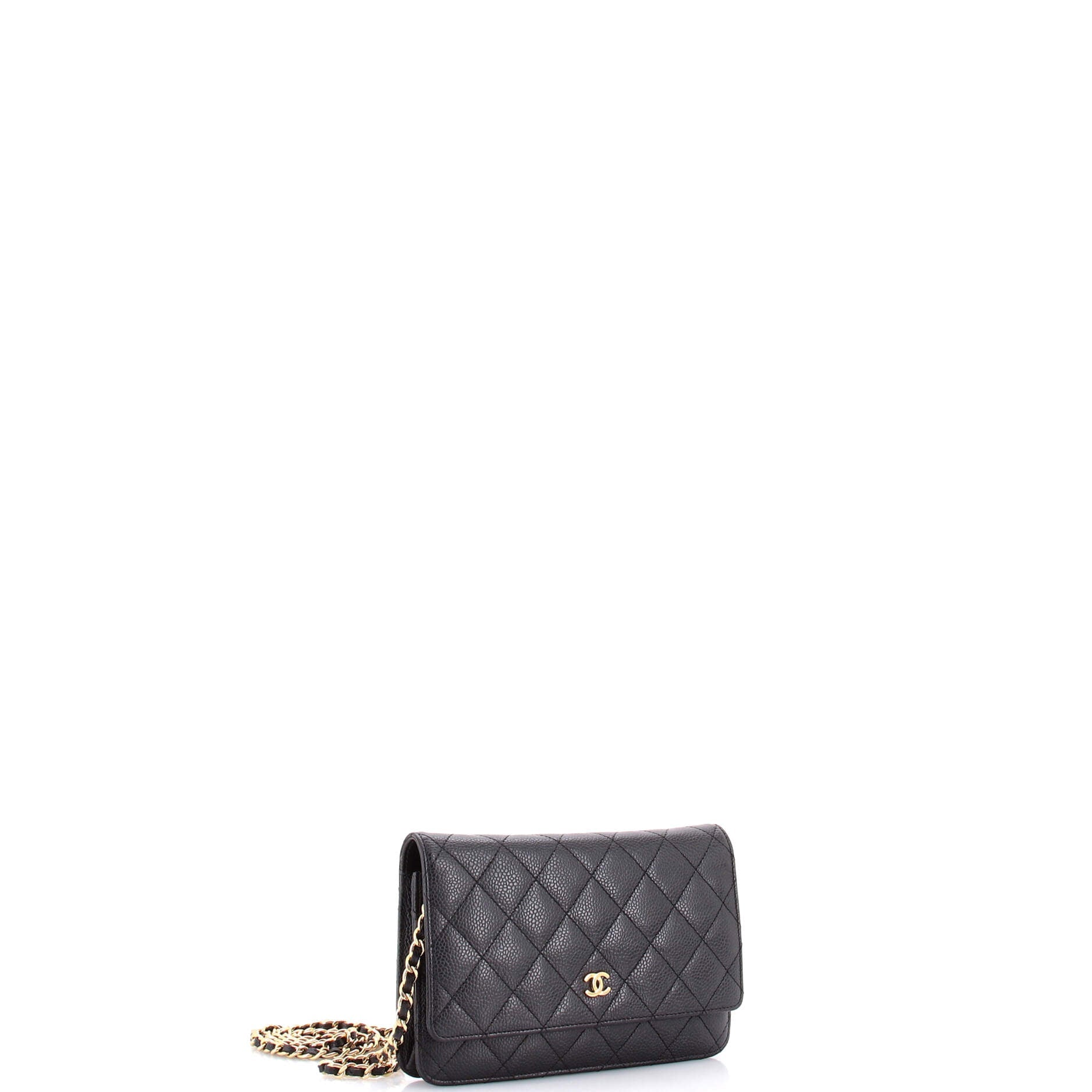 Wallet on Chain Quilted Caviar