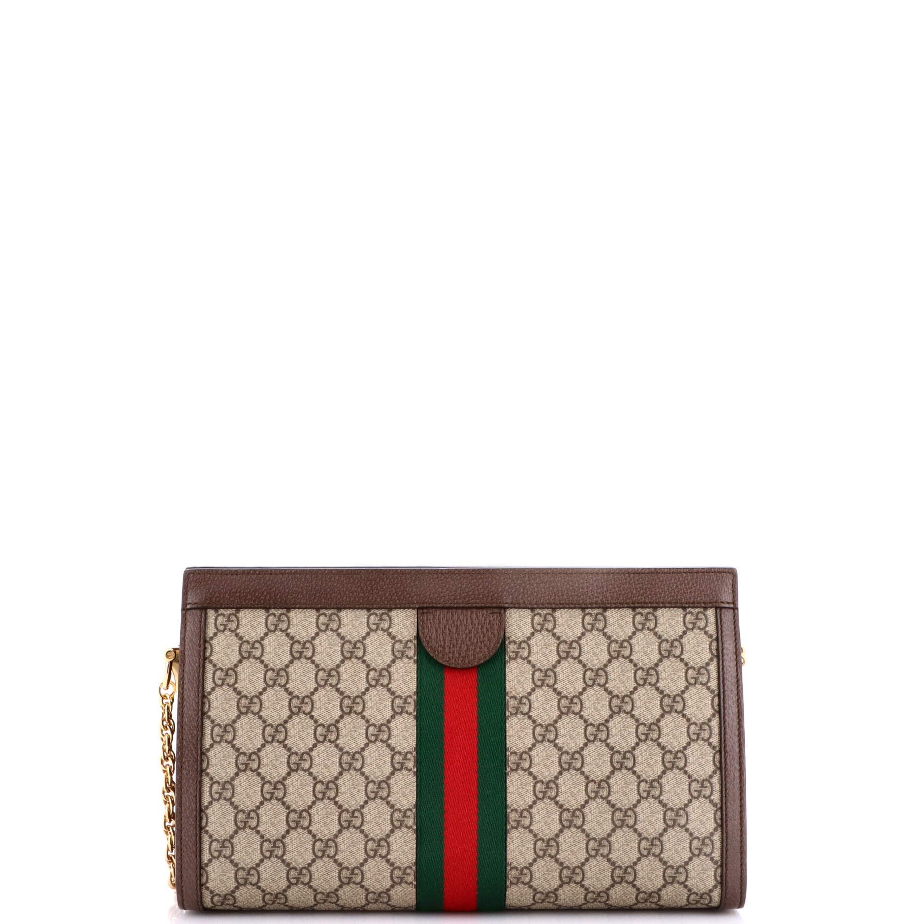 Ophidia Chain Shoulder Bag GG Coated Canvas Medium