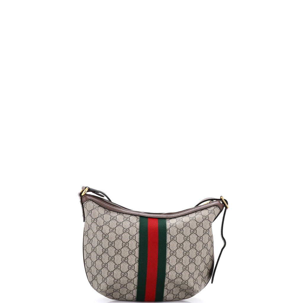 Ophidia Half Moon Hobo GG Coated Canvas Small