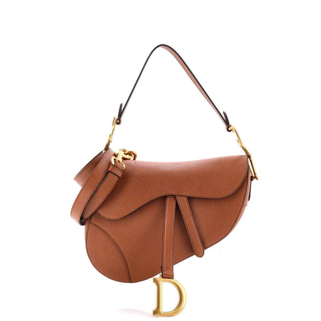 Saddle Handbag with Strap Leather Medium