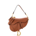 Saddle Handbag with Strap Leather Medium