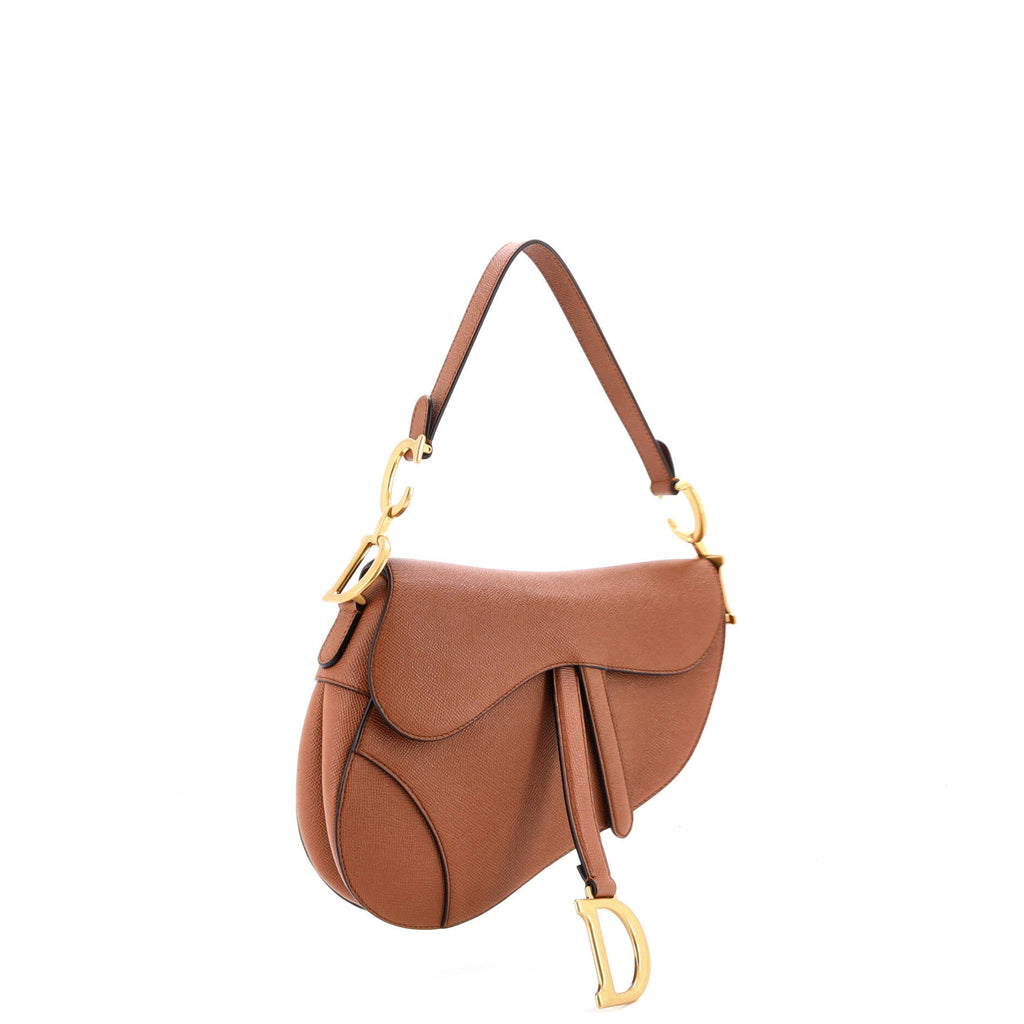 Saddle Handbag with Strap Leather Medium