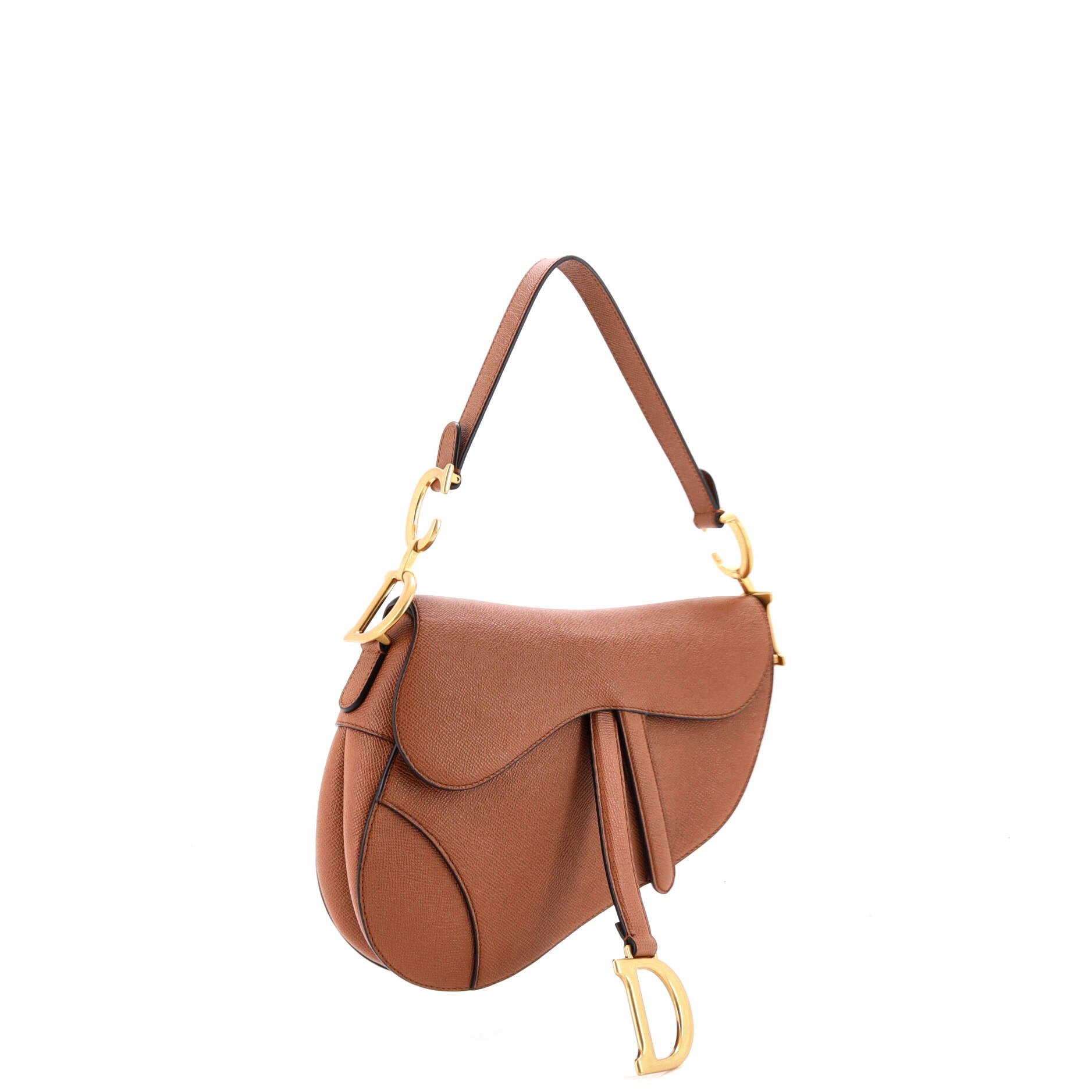 Saddle Handbag with Strap Leather Medium