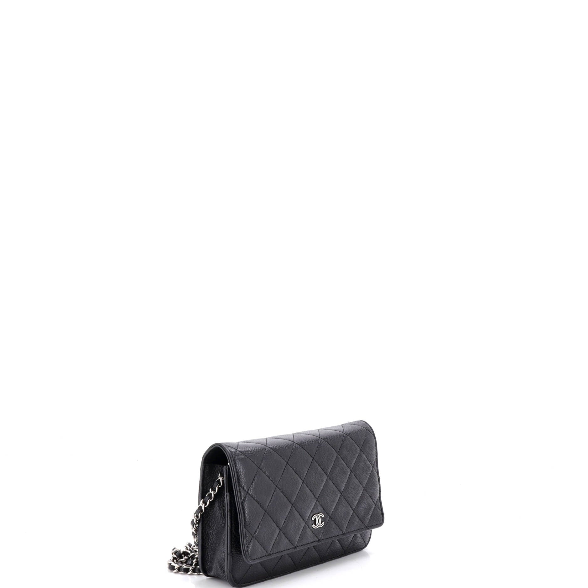 Wallet on Chain Quilted Caviar