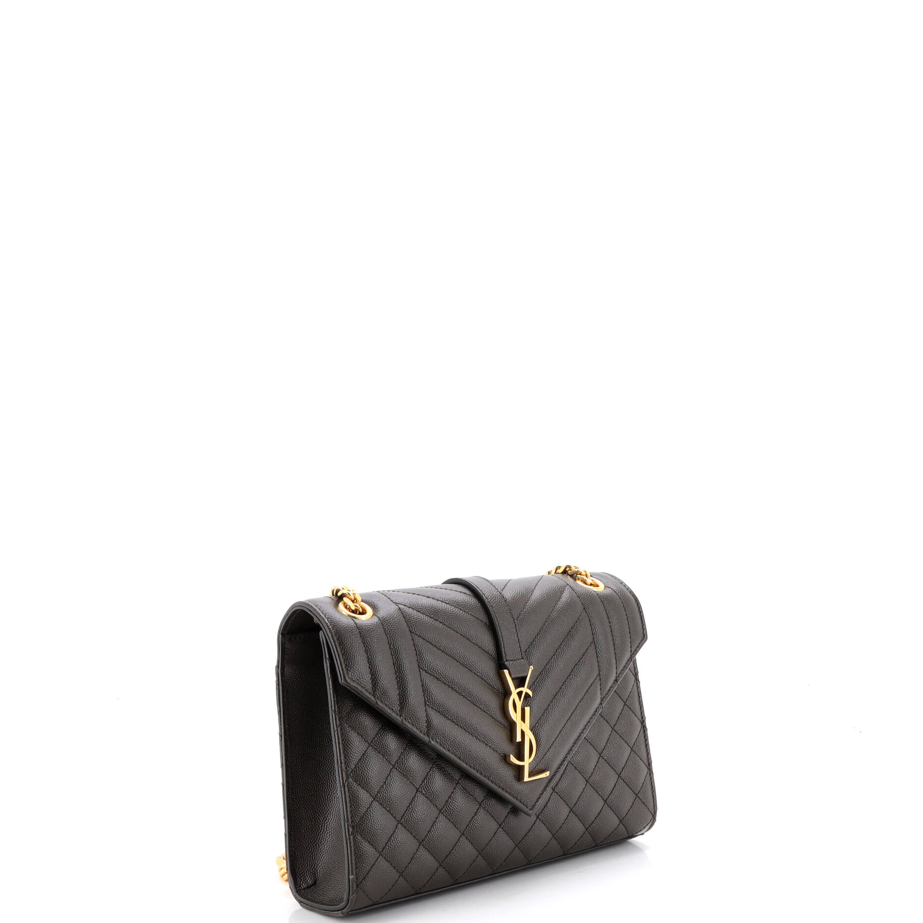 Classic Monogram Envelope Satchel Mixed Matelasse Leather Medium