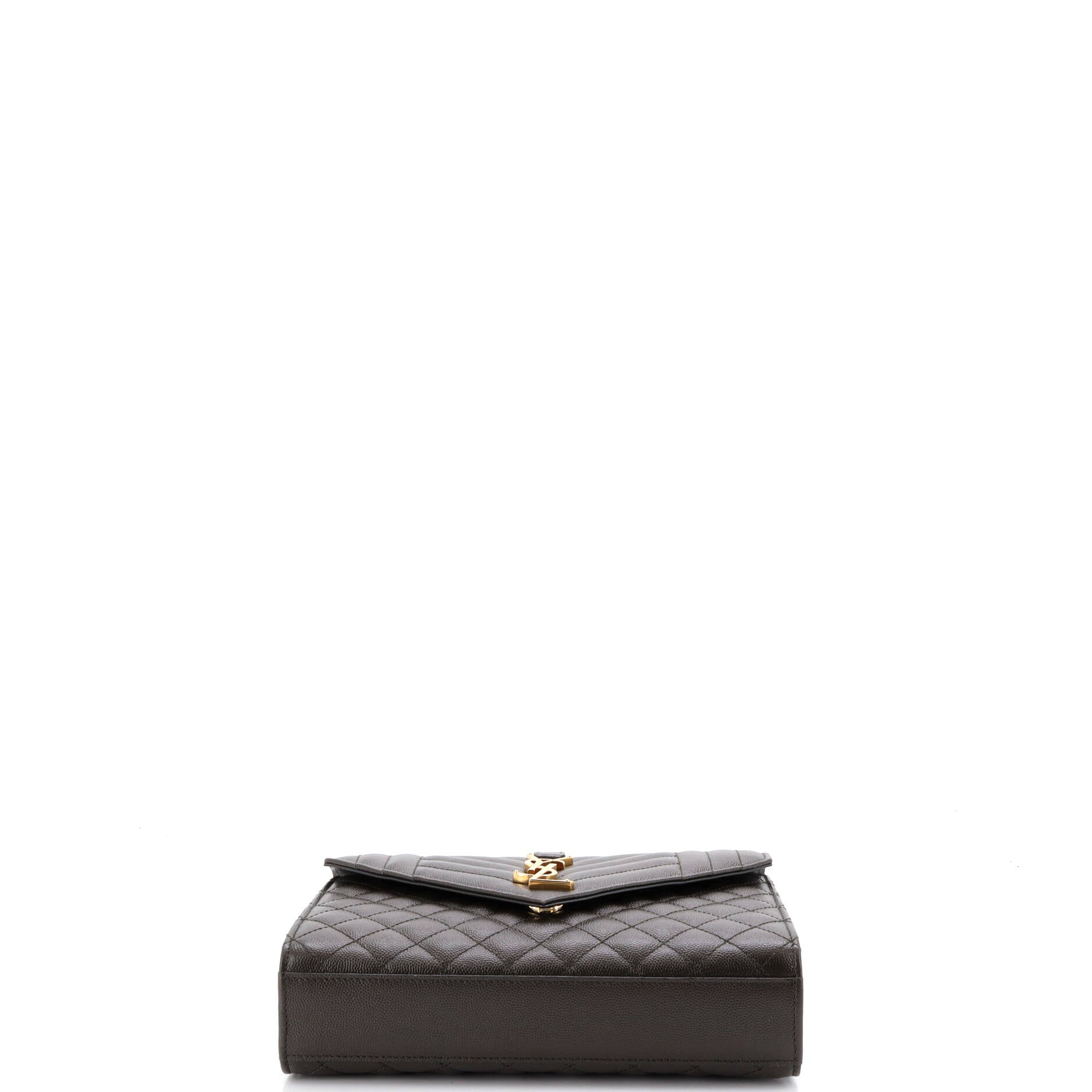 Classic Monogram Envelope Satchel Mixed Matelasse Leather Medium