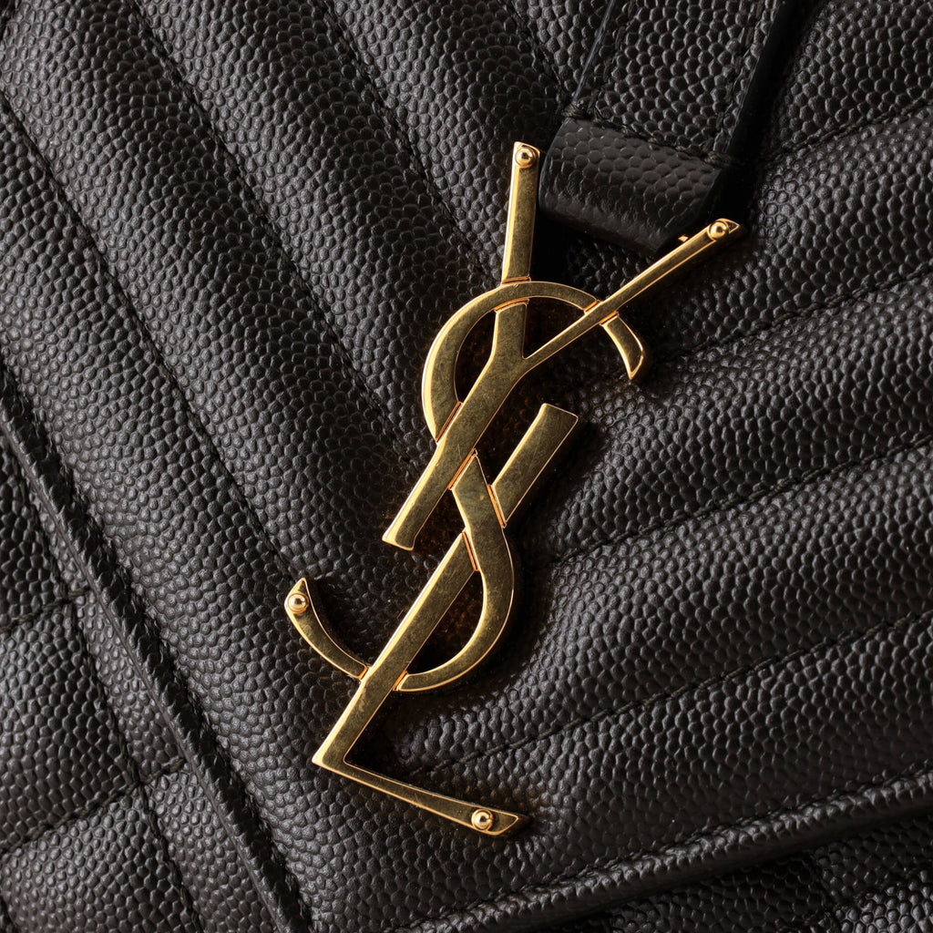 Classic Monogram Envelope Satchel Mixed Matelasse Leather Medium