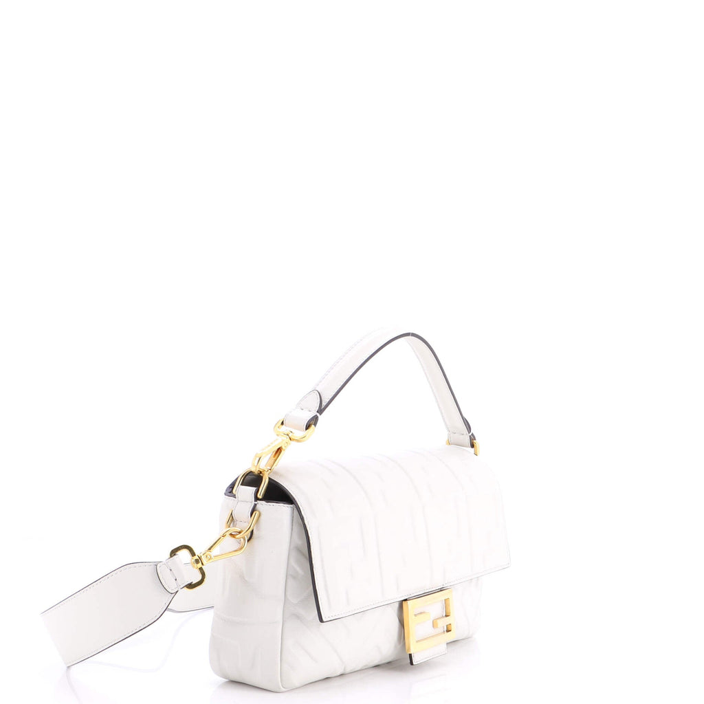Baguette NM Bag Zucca Embossed Leather Medium