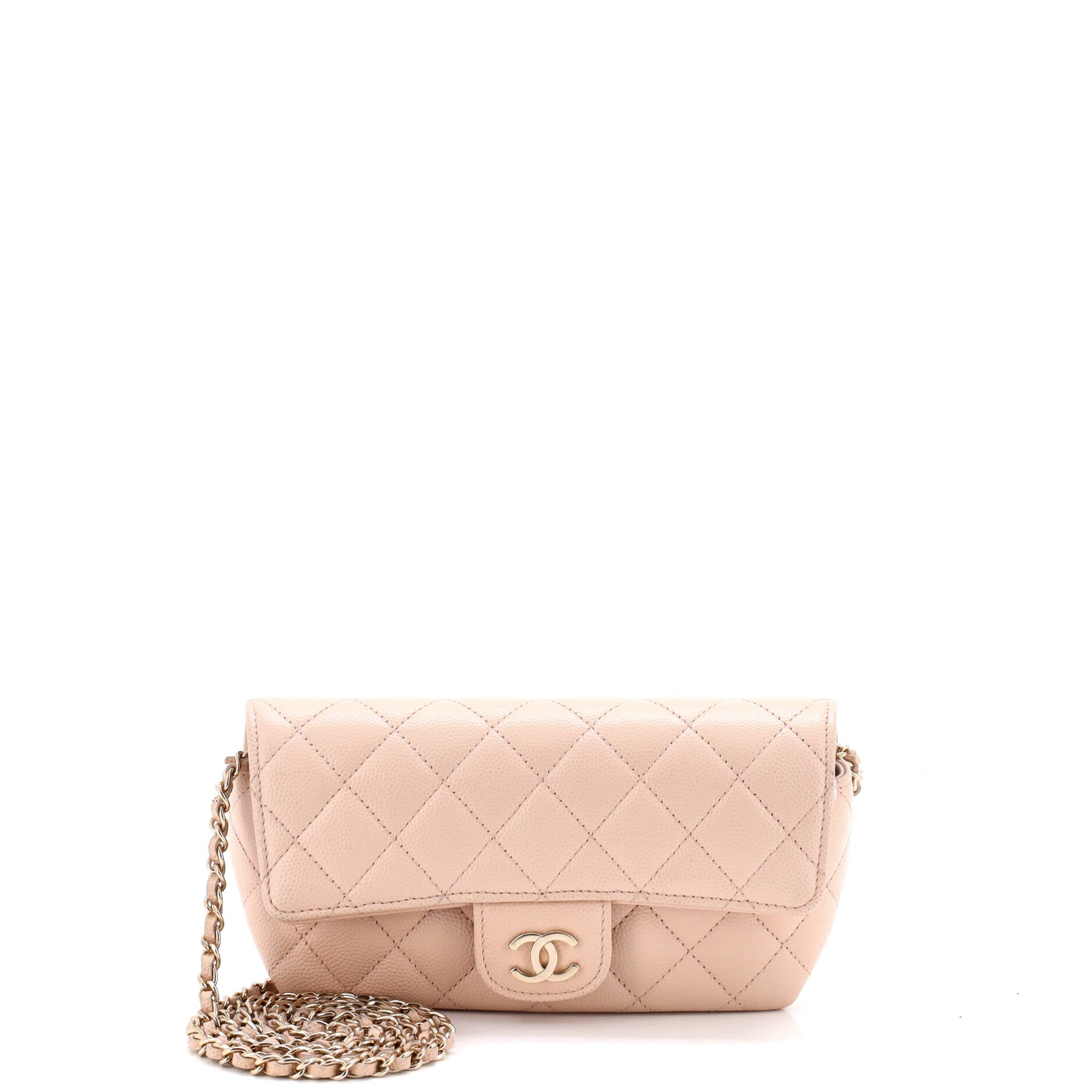 Classic Sunglasses Case with Chain Quilted Caviar