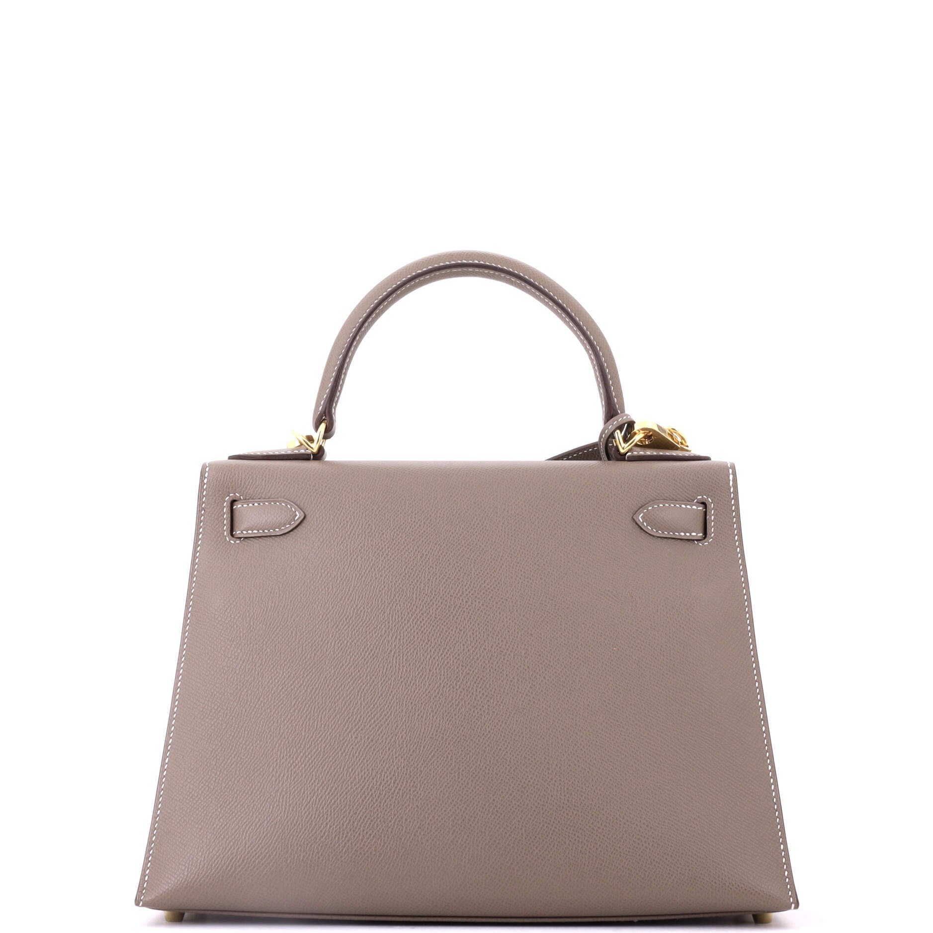 Kelly Handbag Grey Epsom with Gold Hardware 28