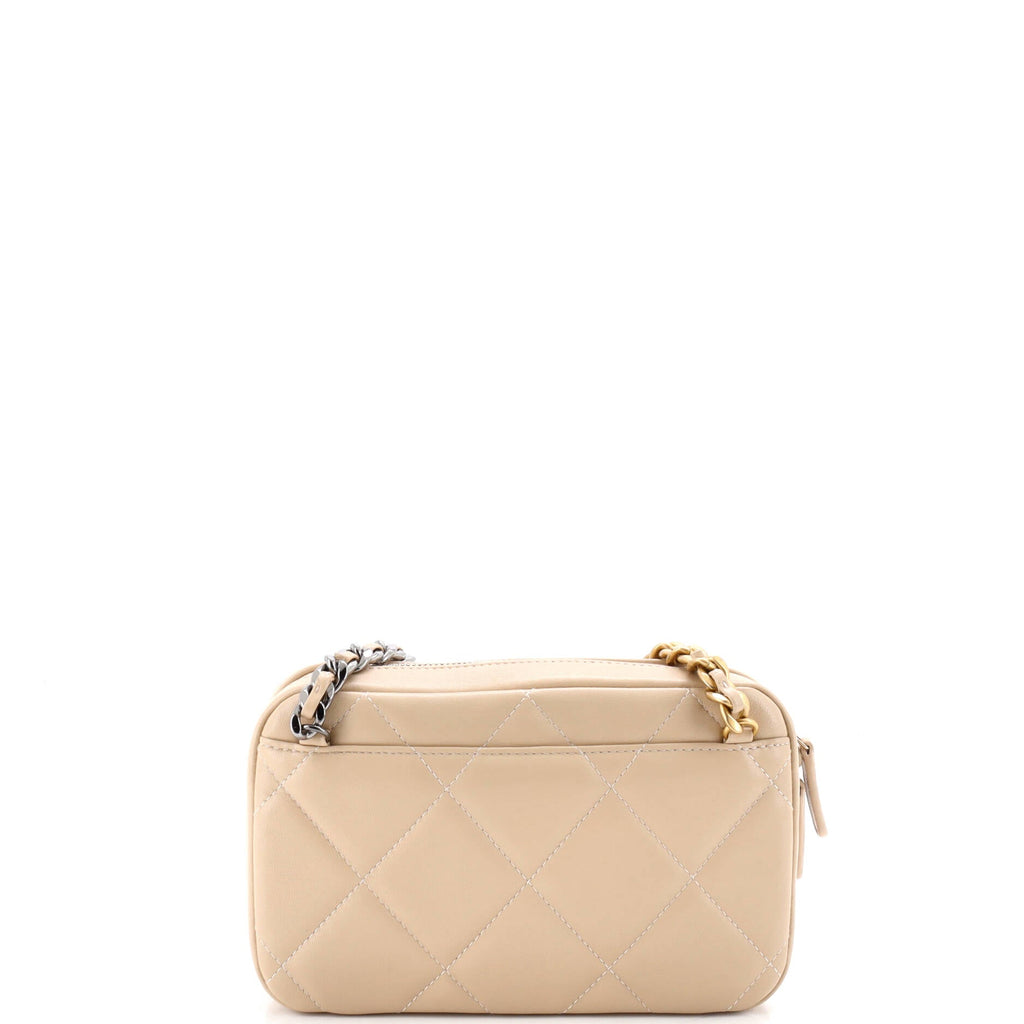 19 Zipped Phone Holder Crossbody Bag Quilted Lambskin