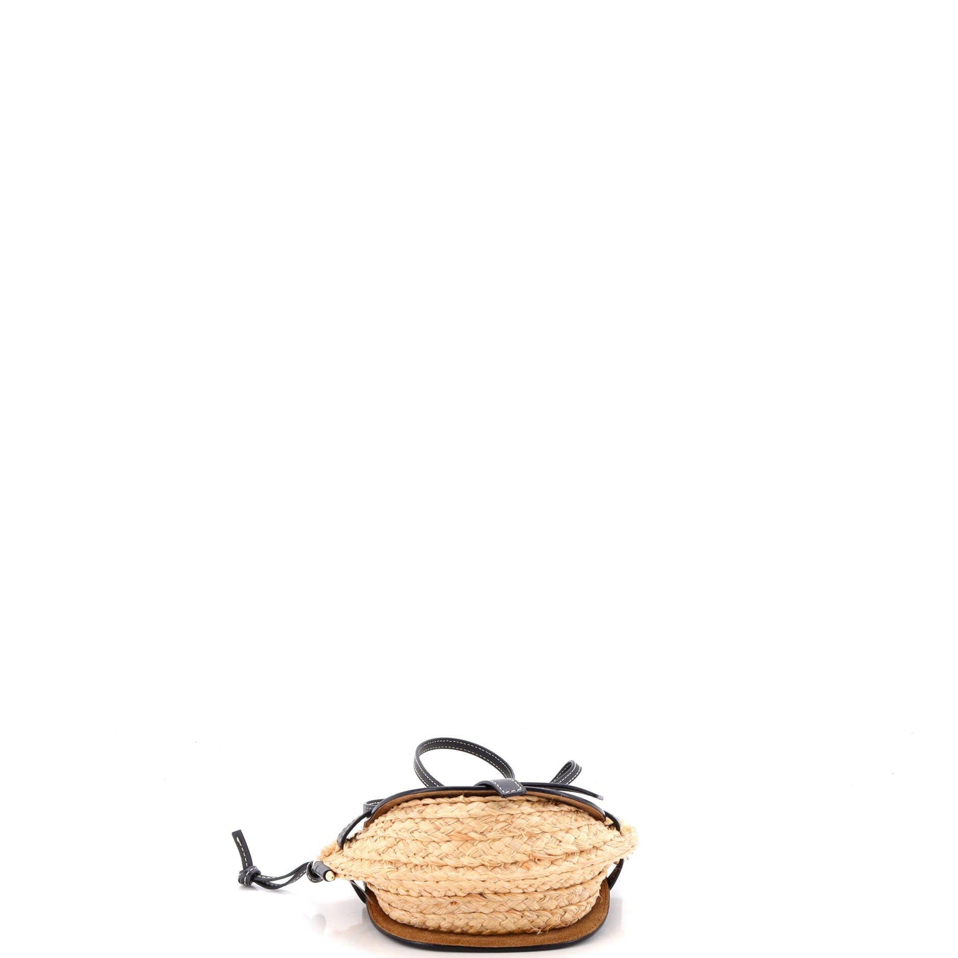 Gate Leather Shoulder Leather with Raffia Mini