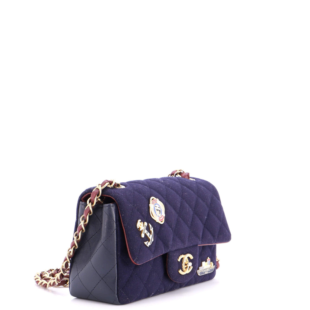 Paris-Hamburg Charms Classic Single Flap Bag Quilted Wool and Lambskin Mini