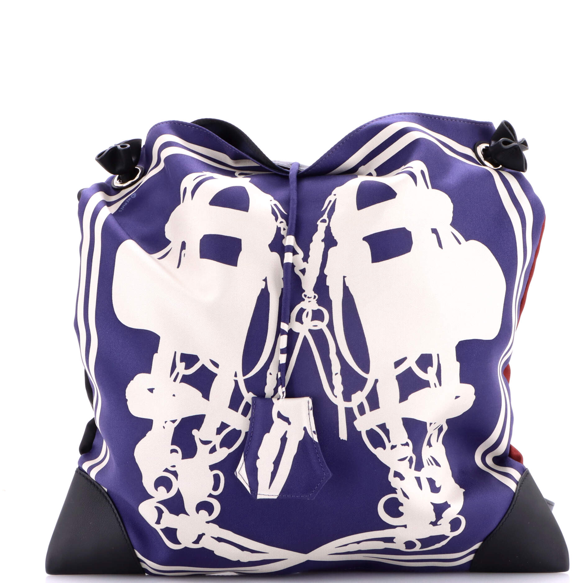 Silky City Bag Printed Silk and Leather PM