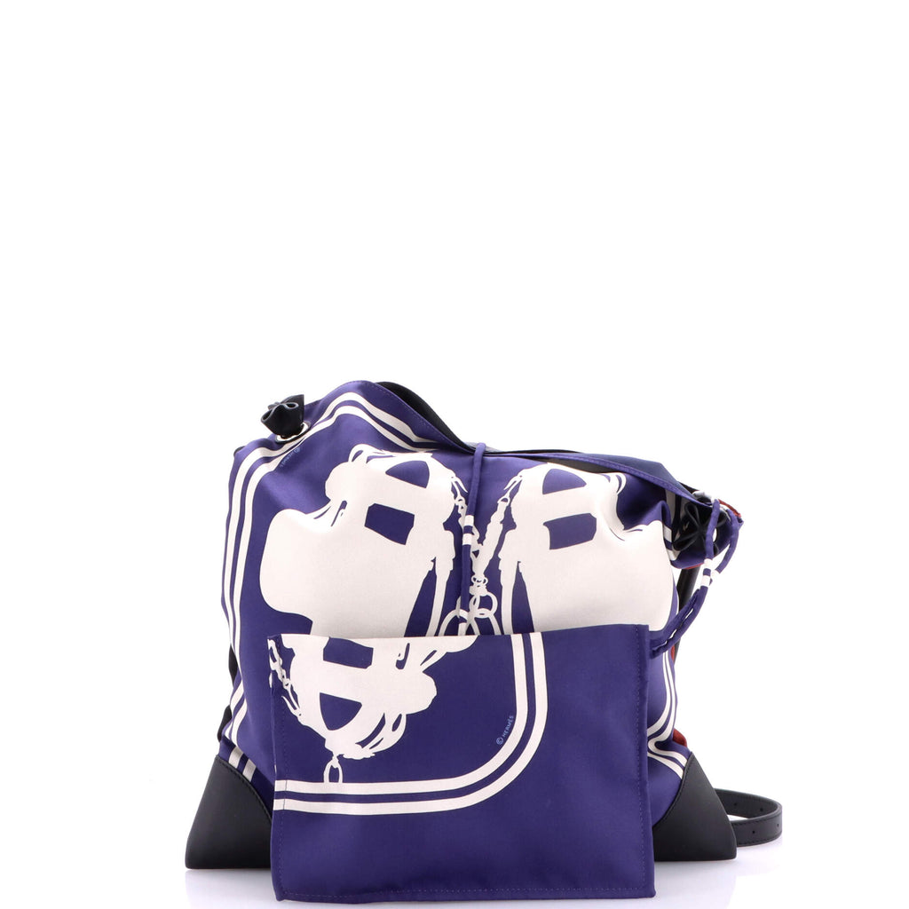 Silky City Bag Printed Silk and Leather PM