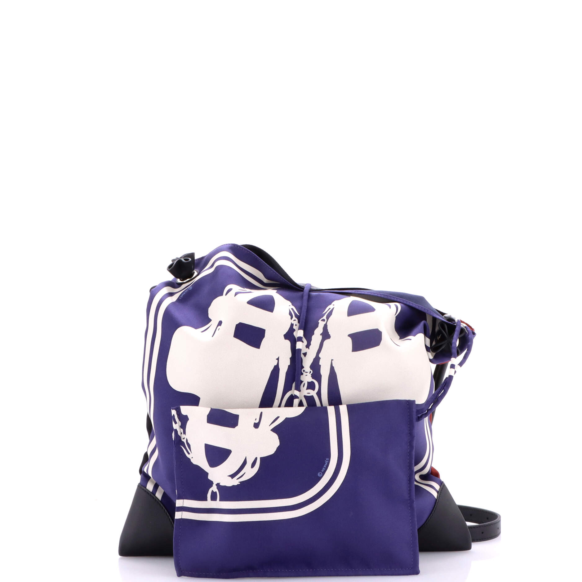 Silky City Bag Printed Silk and Leather PM