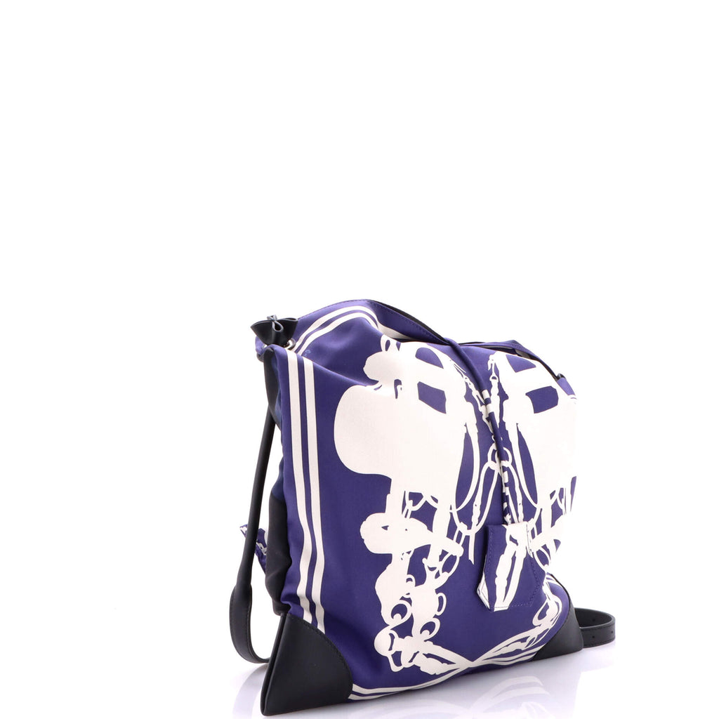 Silky City Bag Printed Silk and Leather PM