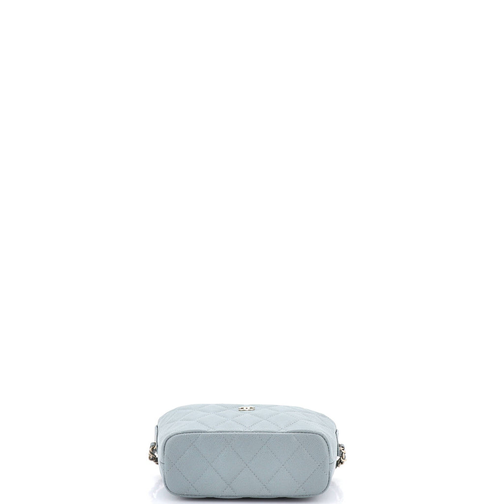 CC Hobo Clutch with Chain Quilted Caviar