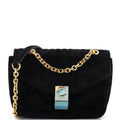 C Bag Quilted Suede Medium