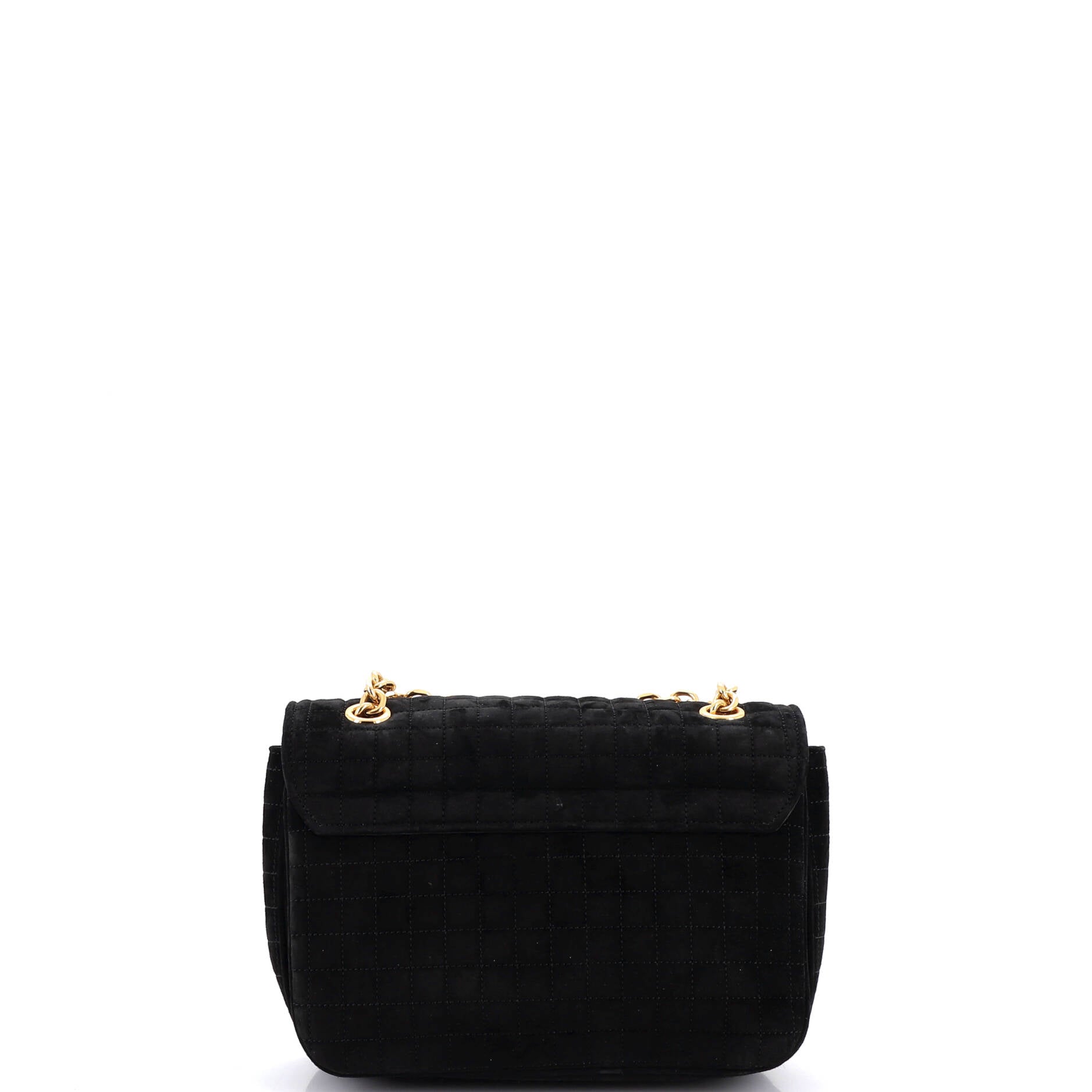 C Bag Quilted Suede Medium