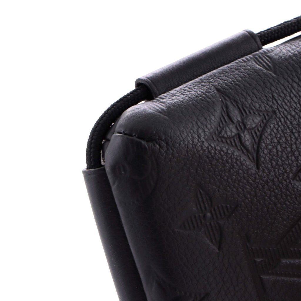 Lace Up Pouch Monogram Shadow Leather