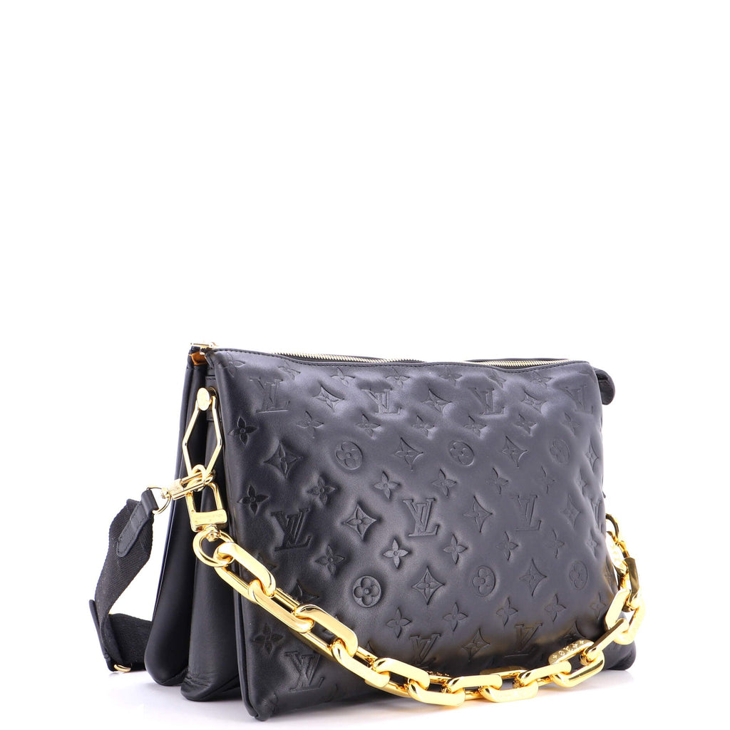 Coussin Bag Monogram Embossed Lambskin MM
