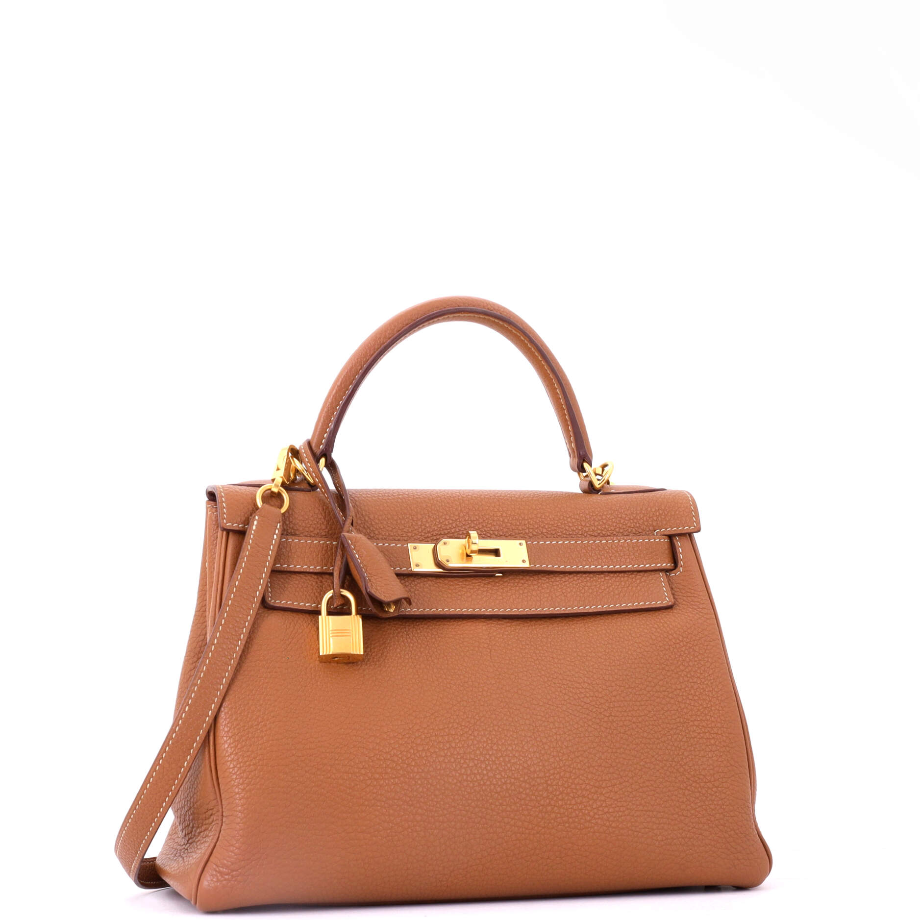 Kelly Handbag Gold Togo with Gold Hardware 28