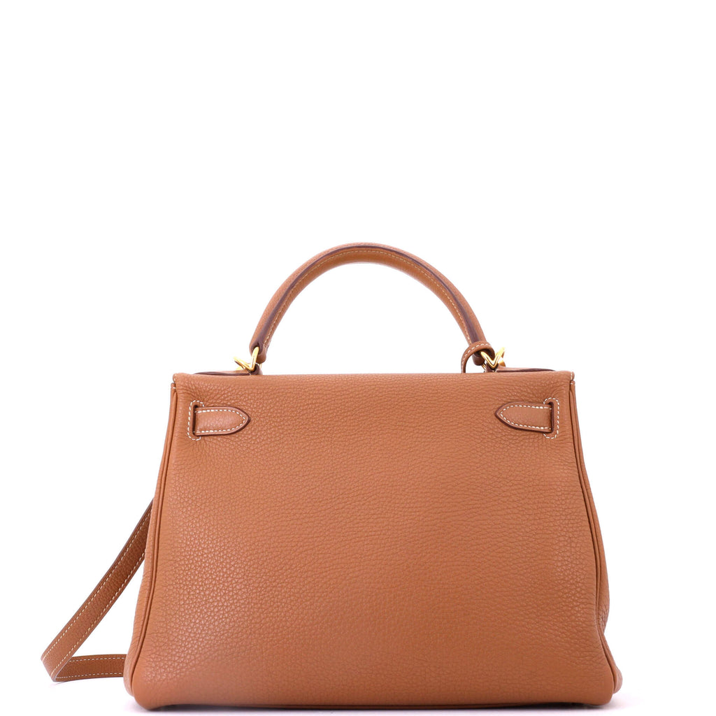 Kelly Handbag Gold Togo with Gold Hardware 28