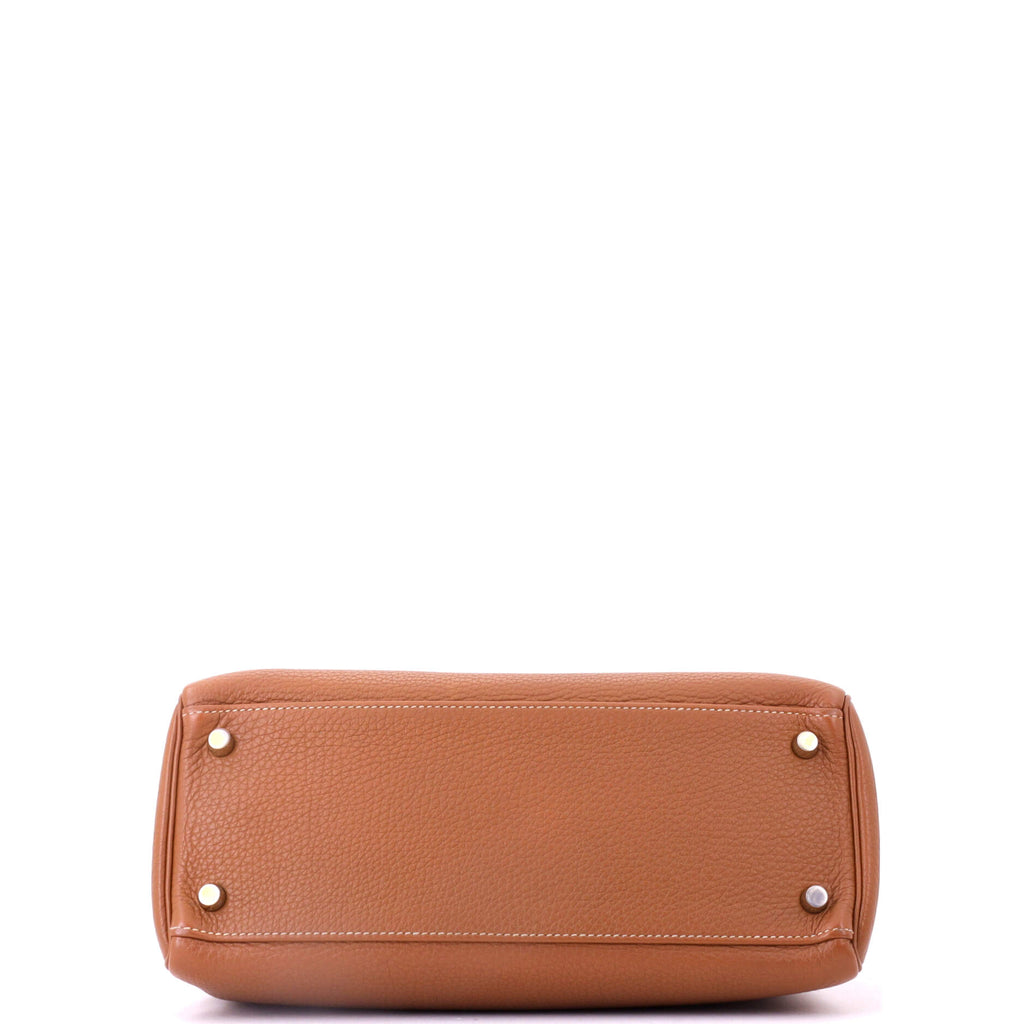Kelly Handbag Gold Togo with Gold Hardware 28