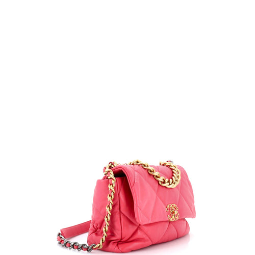 19 Flap Bag Quilted Leather Large