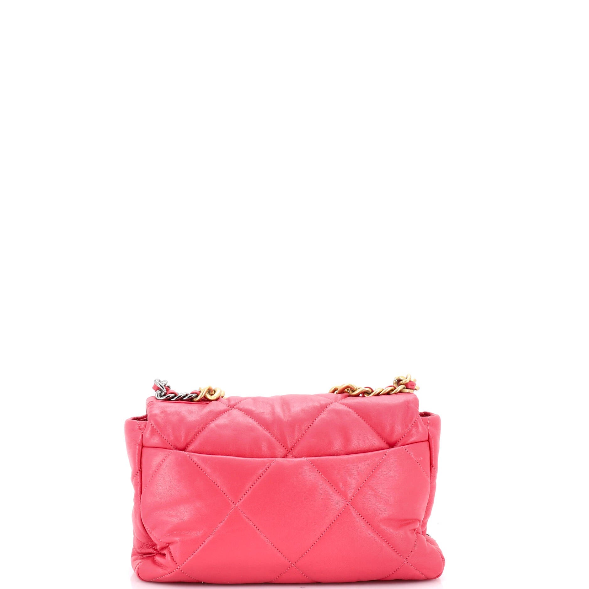 19 Flap Bag Quilted Leather Large