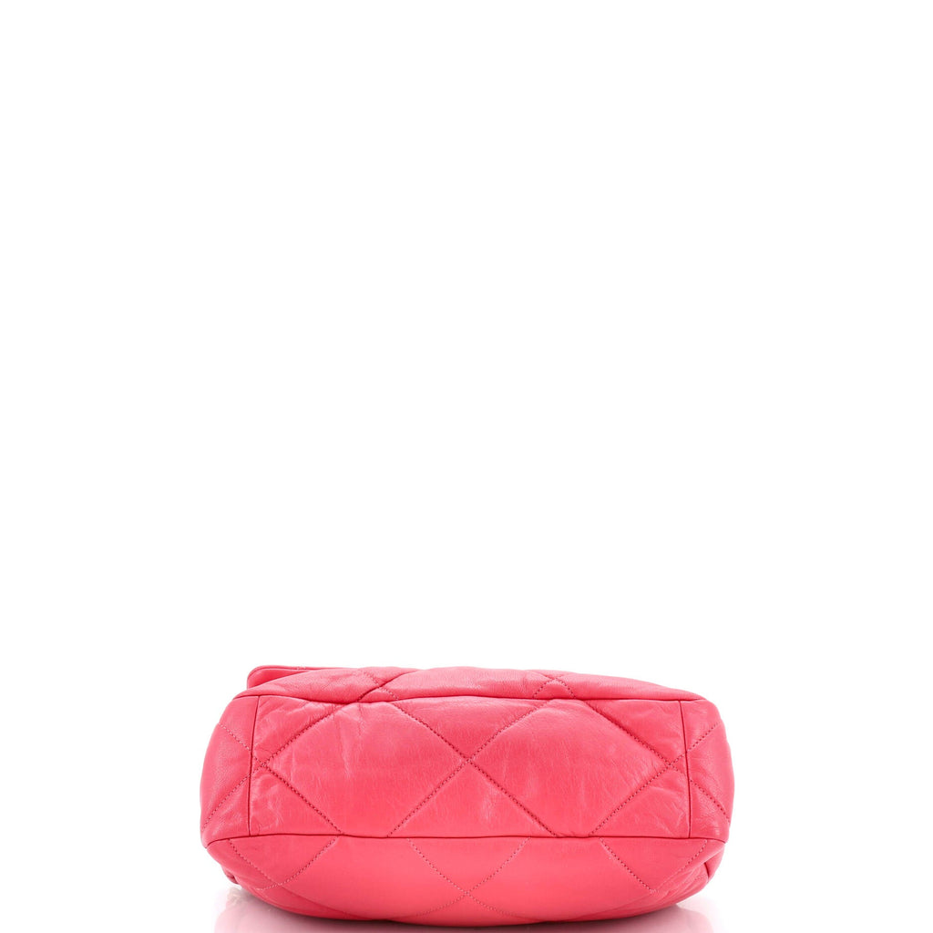 19 Flap Bag Quilted Leather Large