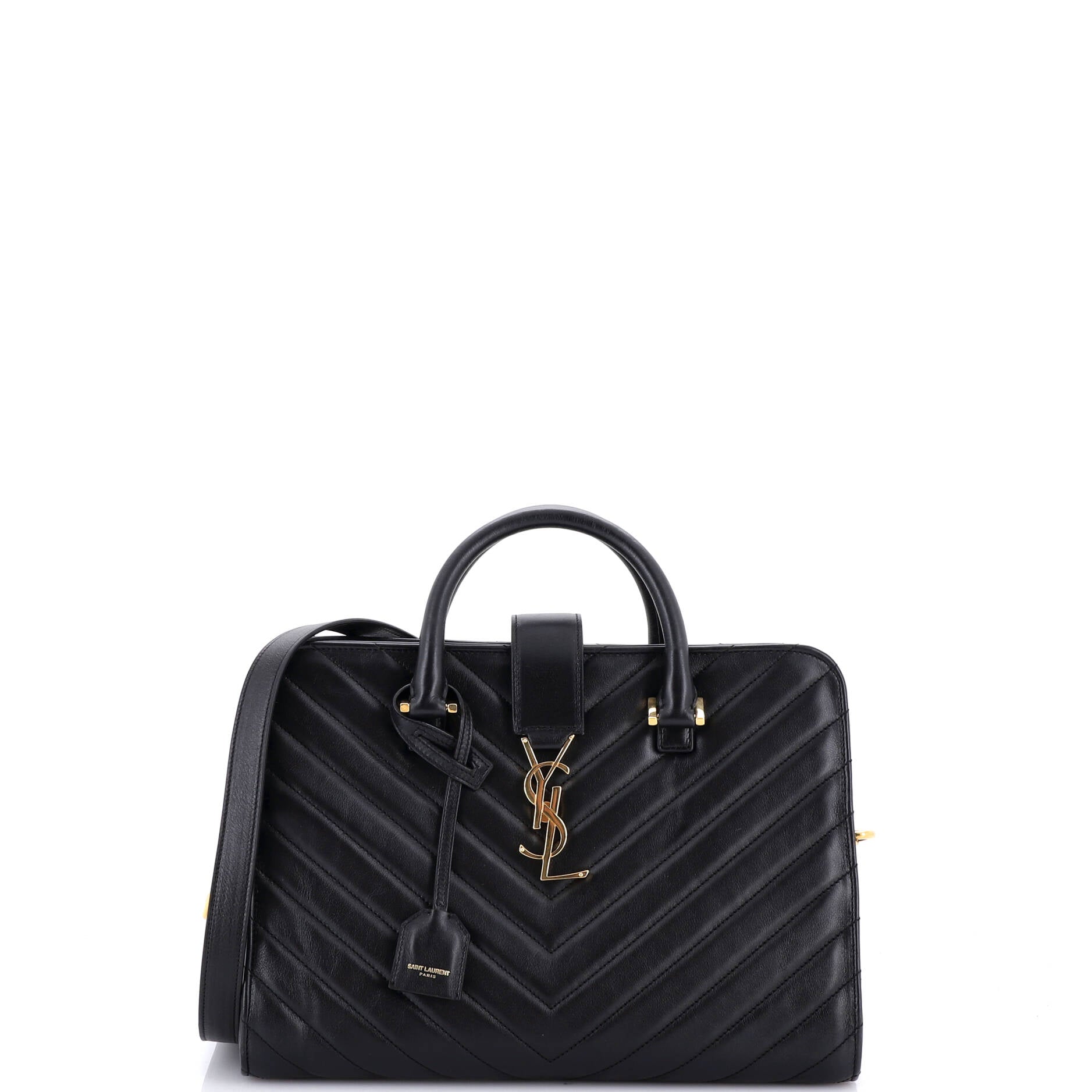 Monogram Cabas Matelasse Chevron Leather Small