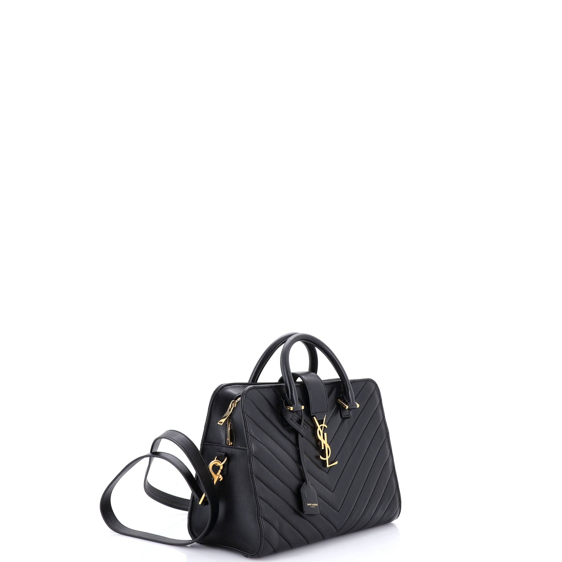 Monogram Cabas Matelasse Chevron Leather Small