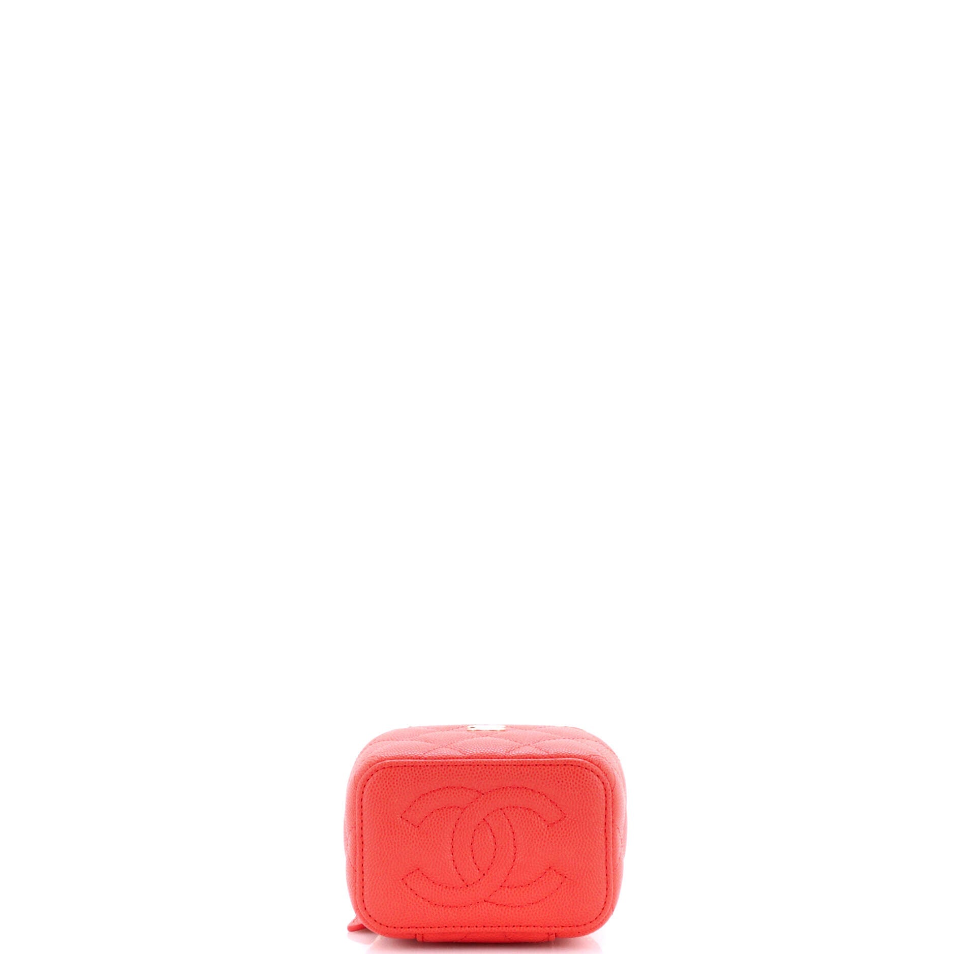 Classic Vanity Case with Chain Quilted Caviar Mini