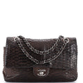 Classic Double Flap Bag Python Medium