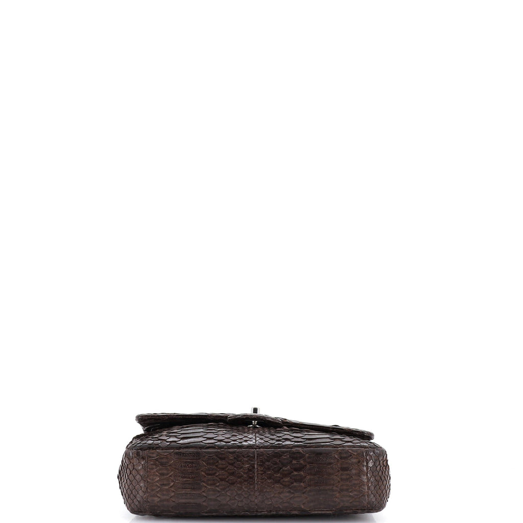 Classic Double Flap Bag Python Medium
