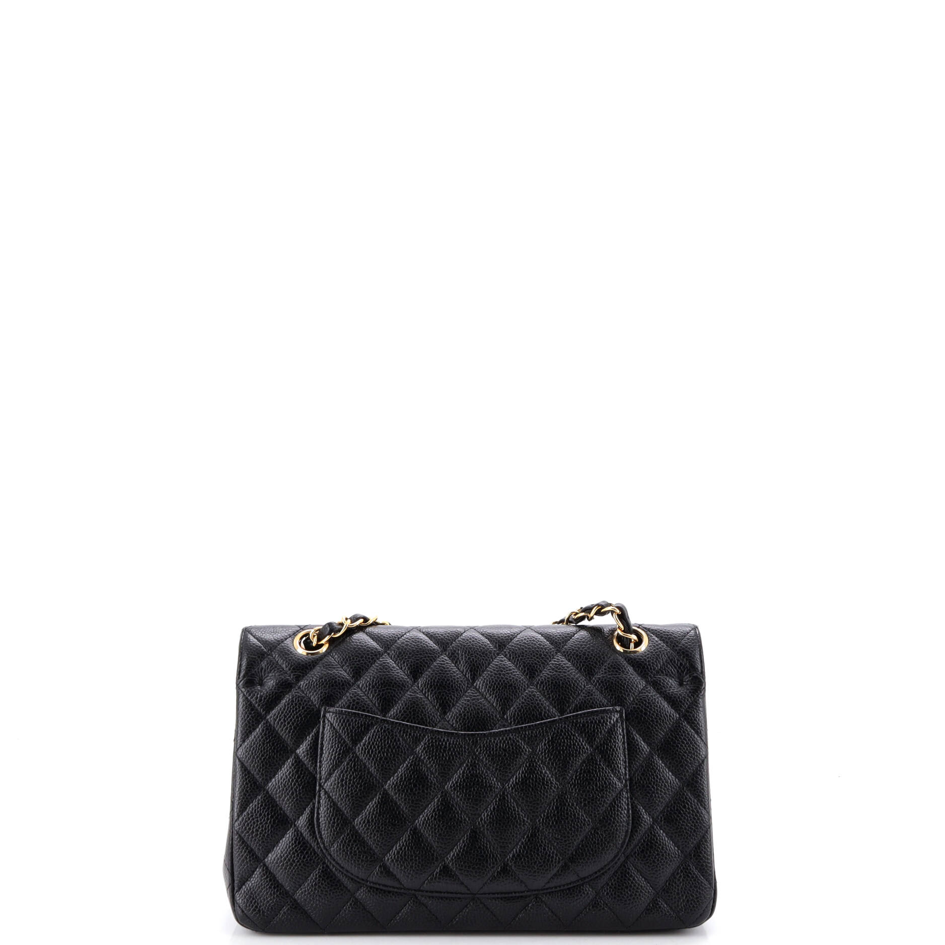 Vintage Classic Double Flap Bag Quilted Caviar Medium